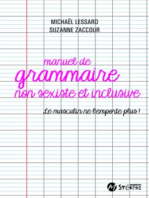 cover image of Manuel de grammaire non sexiste